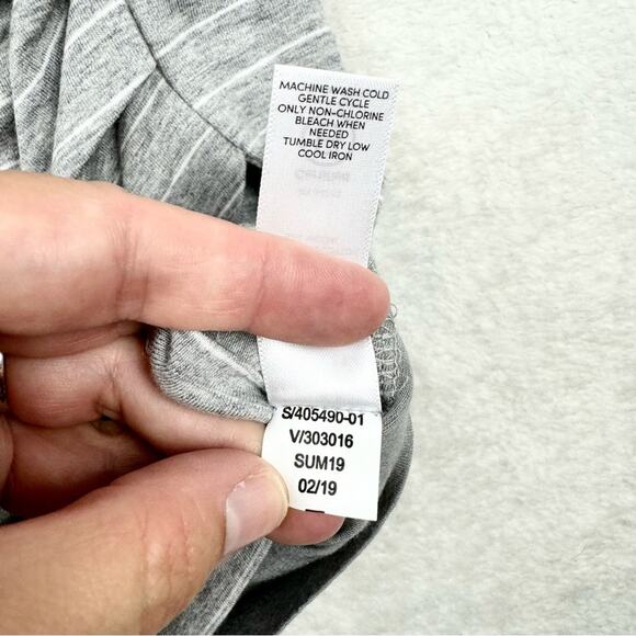 ATHLETA Central Stripe Ruched Mini Dress Short Sleeve Striped Athleisure Size M - Picture 10 of 12